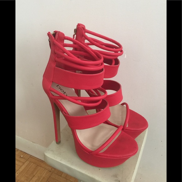 bebe high heel flip flops